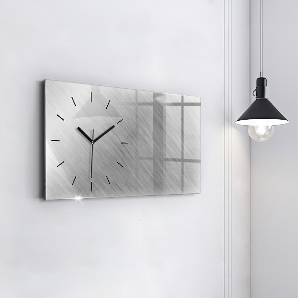 Horizontale Uhr Metallwand
