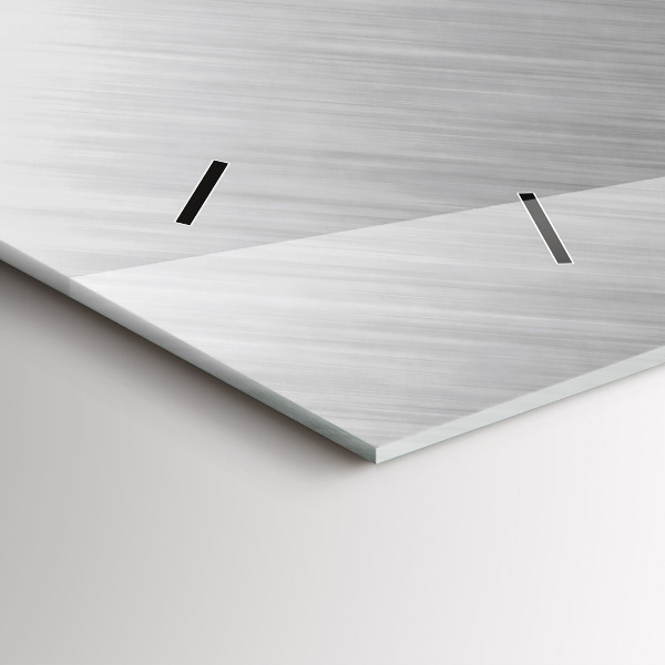 Horizontale Uhr Metallwand