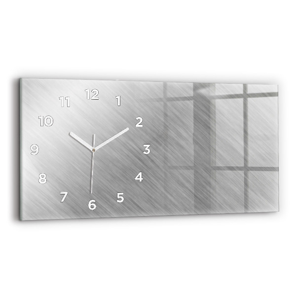 Horizontale Uhr Metallwand