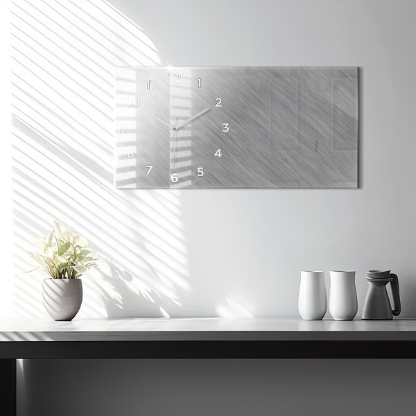 Horizontale Uhr Metallwand