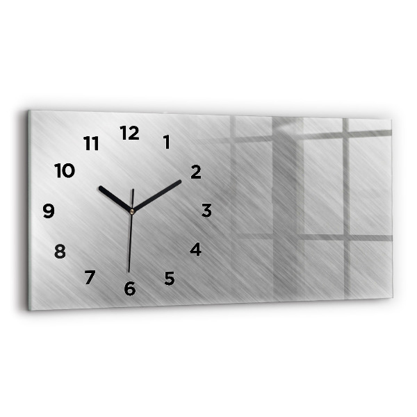 Horizontale Uhr Metallwand