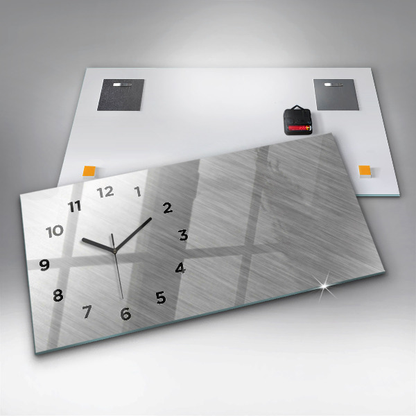 Horizontale Uhr Metallwand