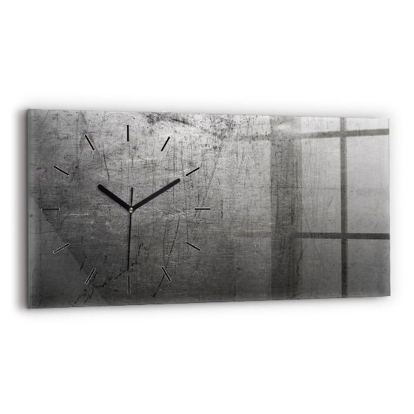 Horizontale Uhr Metallwand