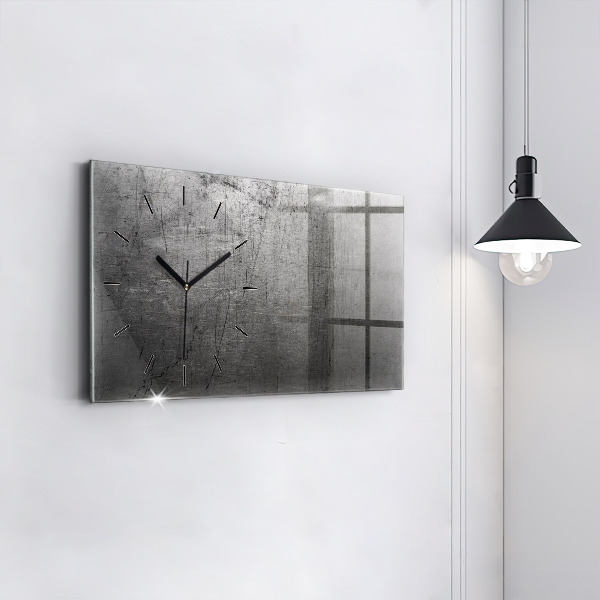 Horizontale Uhr Metallwand