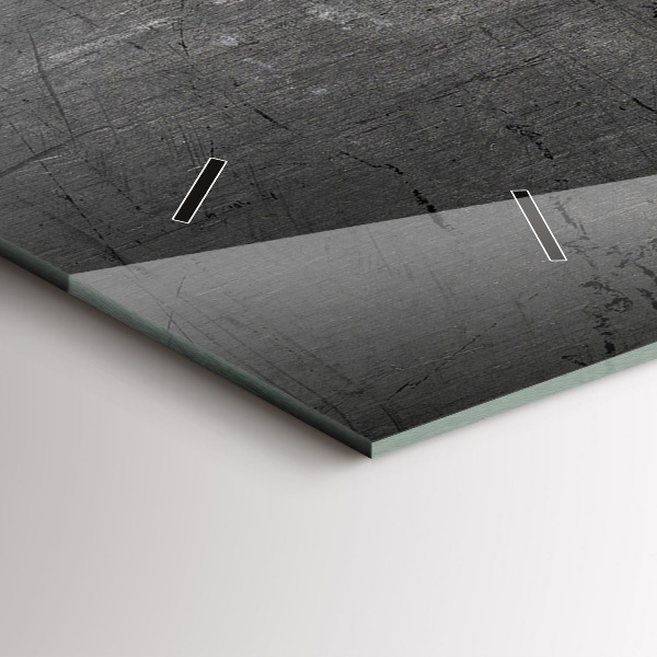 Horizontale Uhr Metallwand