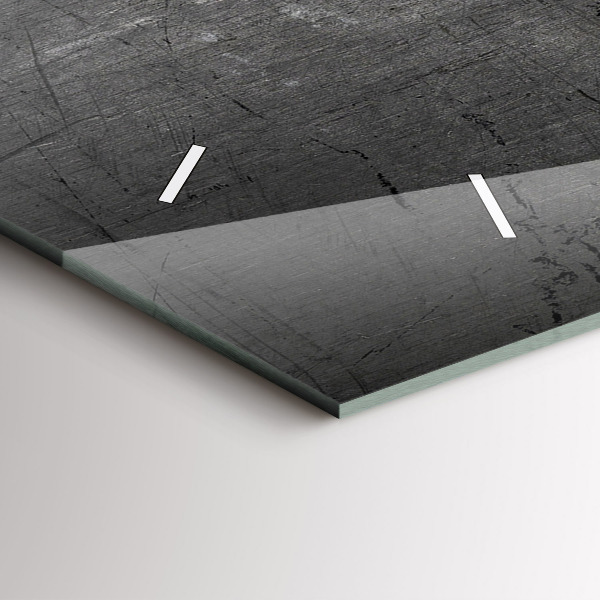 Horizontale Uhr Metallwand