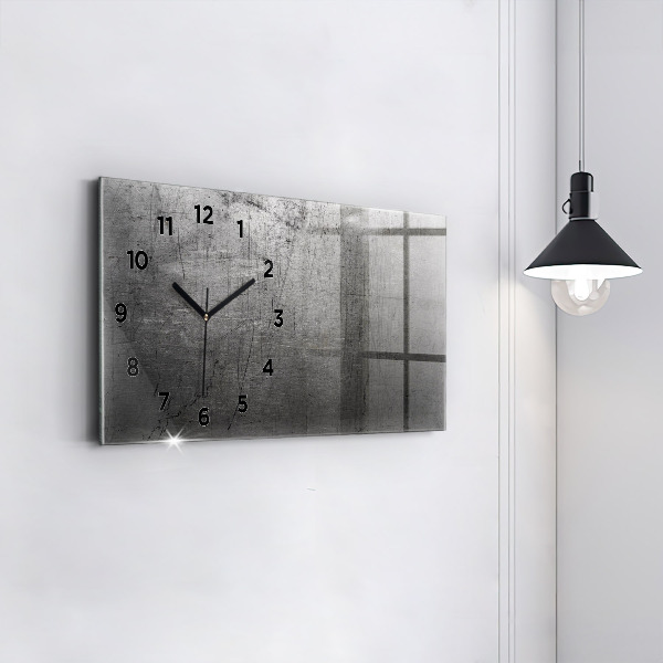 Horizontale Uhr Metallwand