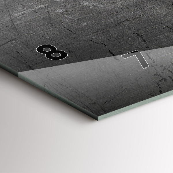 Horizontale Uhr Metallwand