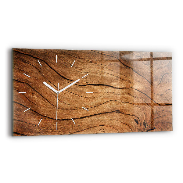 Horizontale Uhr mit motiv Altes Holz