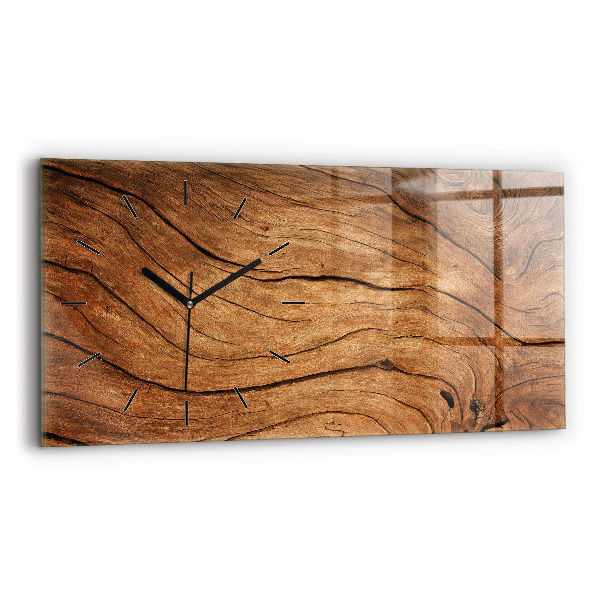 Horizontale Uhr mit motiv Altes Holz