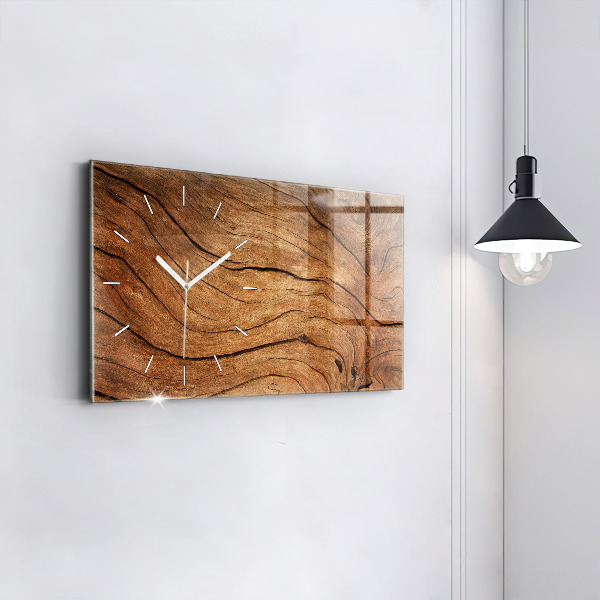 Horizontale Uhr mit motiv Altes Holz