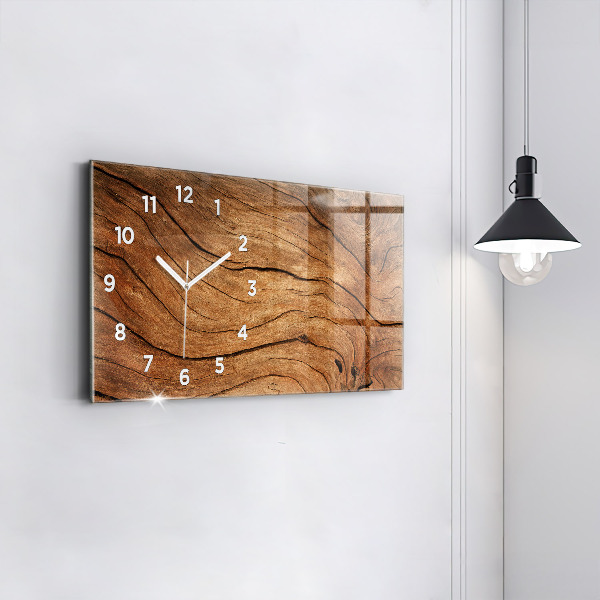 Horizontale Uhr mit motiv Altes Holz