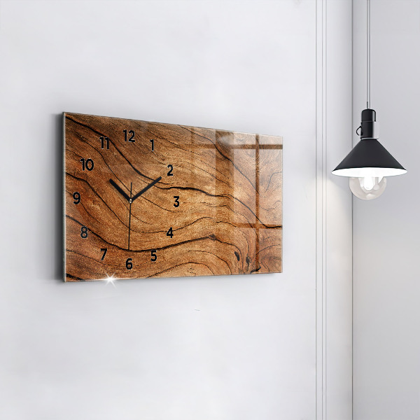 Horizontale Uhr mit motiv Altes Holz