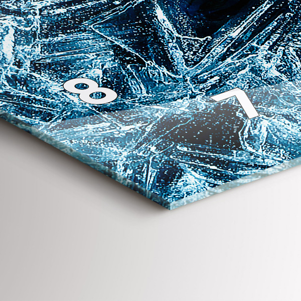 Horizontale Uhr Gefrorene Wand