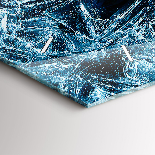 Horizontale Uhr Gefrorene Wand