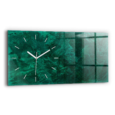 Horizontale Uhr mit motiv Smaragd Wand