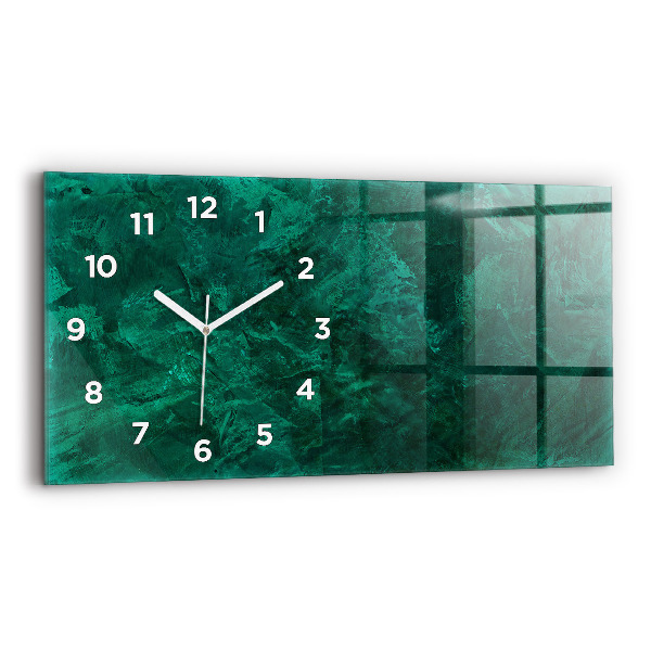 Horizontale Uhr mit motiv Smaragd Wand