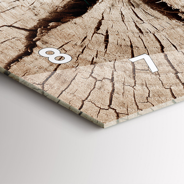 Horizontale Uhr mit motiv Alter Holzstamm