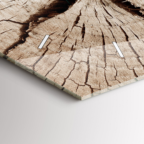 Horizontale Uhr mit motiv Alter Holzstamm