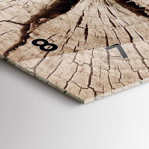 Horizontale Uhr mit motiv Alter Holzstamm