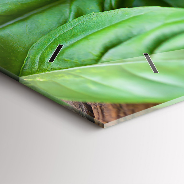 Horizontale Uhr Basilikumblätter