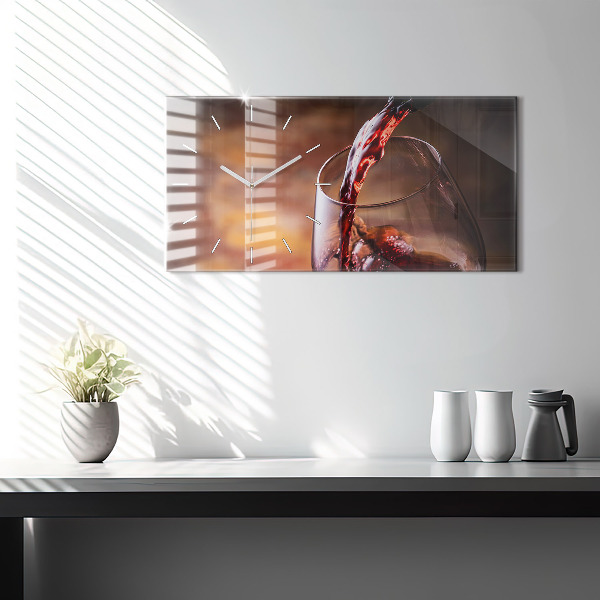 Horizontale Uhr Weinglas