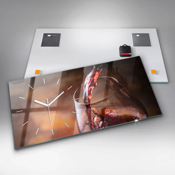 Horizontale Uhr Weinglas