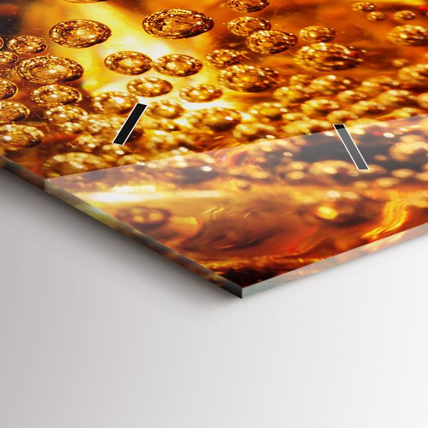 Horizontale Uhr mit motiv Nahaufnahme eines Getränks