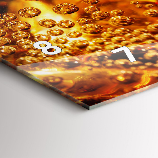 Horizontale Uhr mit motiv Nahaufnahme eines Getränks