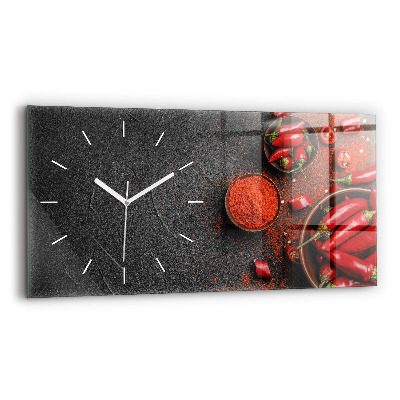Horizontale Uhr mit motiv Rote Paprika