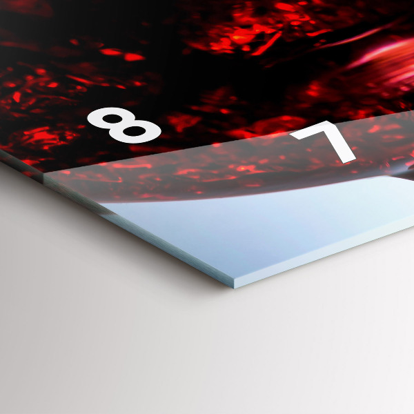 Horizontale Uhr mit motiv Weingläser