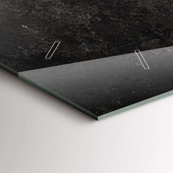 Horizontale Uhr mit motiv Herz aus Pfefferminz