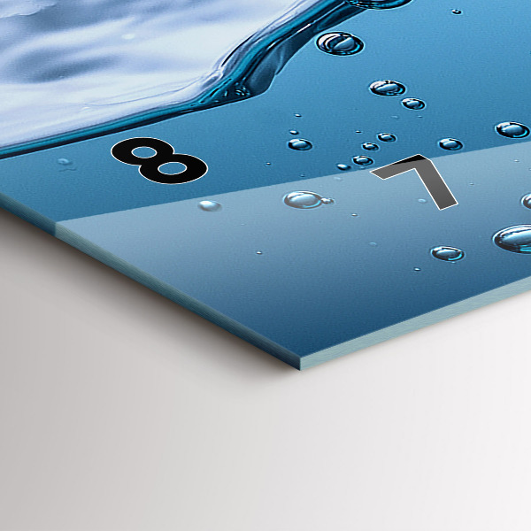 Horizontale Uhr mit motiv Nahaufnahme von Wasser