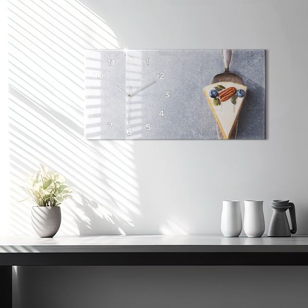 Horizontale Uhr Ein Stück Kuchen