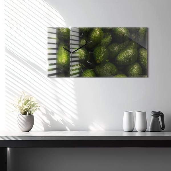 Horizontale Uhr Avocado