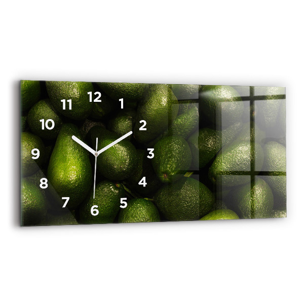Horizontale Uhr Avocado