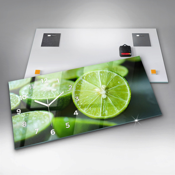 Horizontale Uhr mit motiv Stücke von Kalk