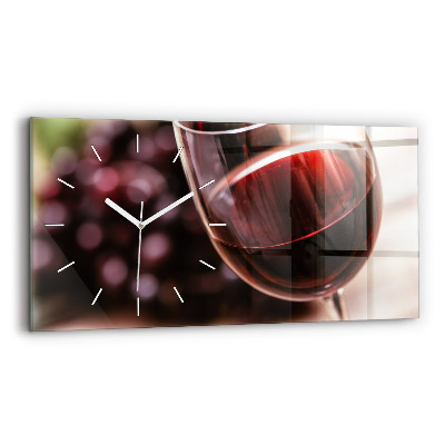Horizontale Uhr Glas Rotwein