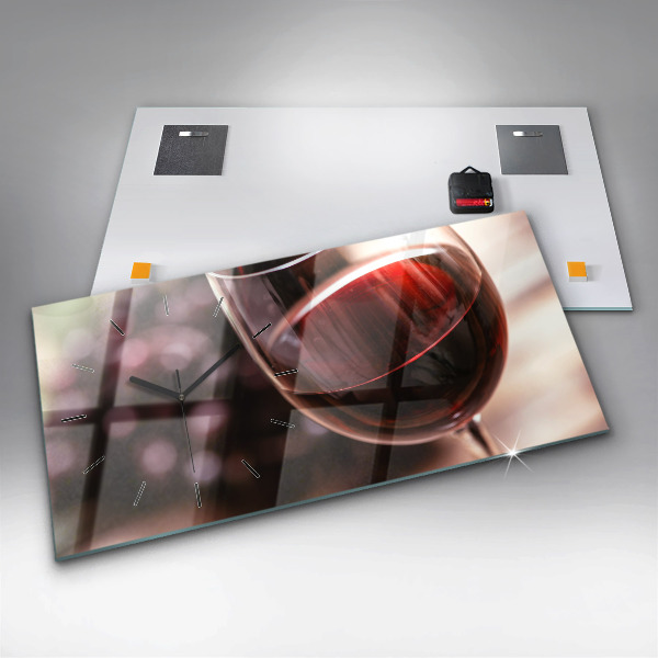 Horizontale Uhr Glas Rotwein