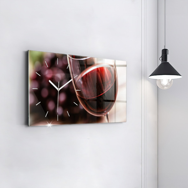 Horizontale Uhr Glas Rotwein