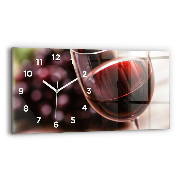 Horizontale Uhr Glas Rotwein