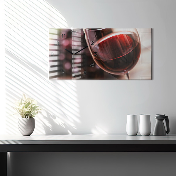 Horizontale Uhr Glas Rotwein
