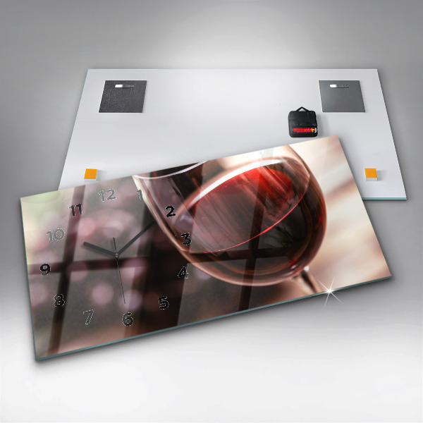 Horizontale Uhr Glas Rotwein