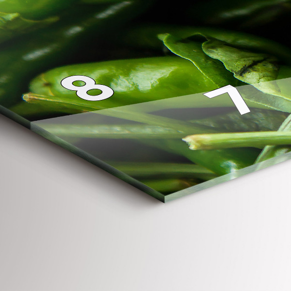 Horizontale Uhr mit motiv Grüner Pfeffer