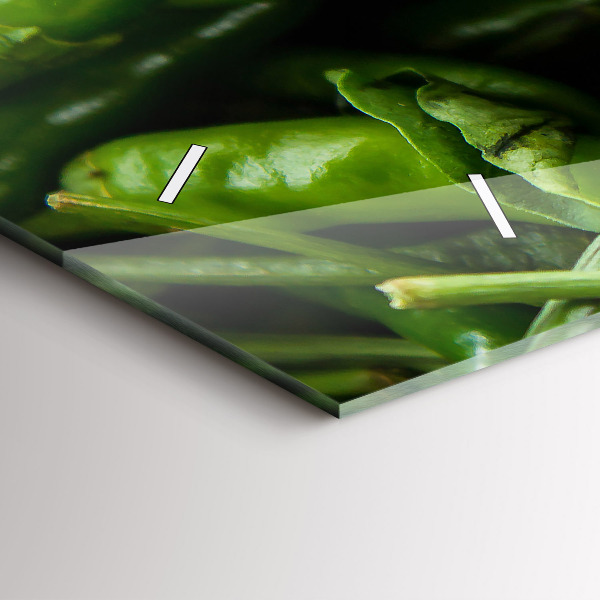 Horizontale Uhr mit motiv Grüner Pfeffer