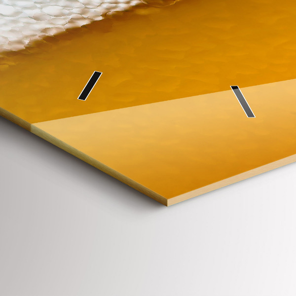 Horizontale Uhr mit motiv Nahaufnahme eines Biers