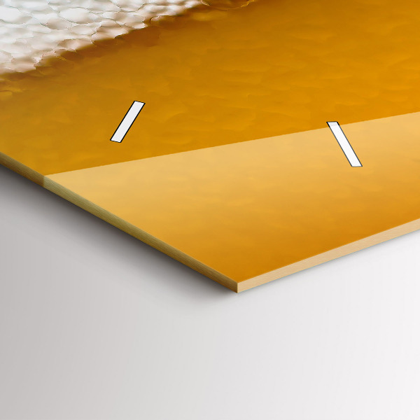 Horizontale Uhr mit motiv Nahaufnahme eines Biers