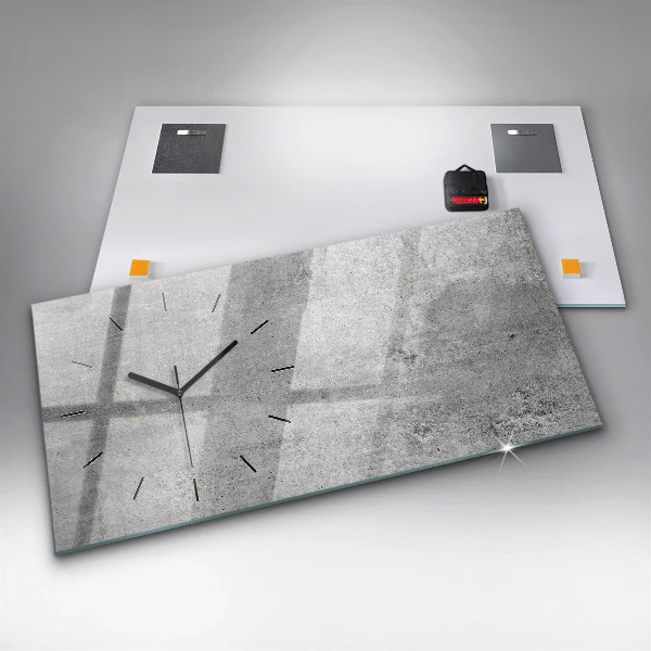 Horizontale Uhr mit motiv Rohe Wand