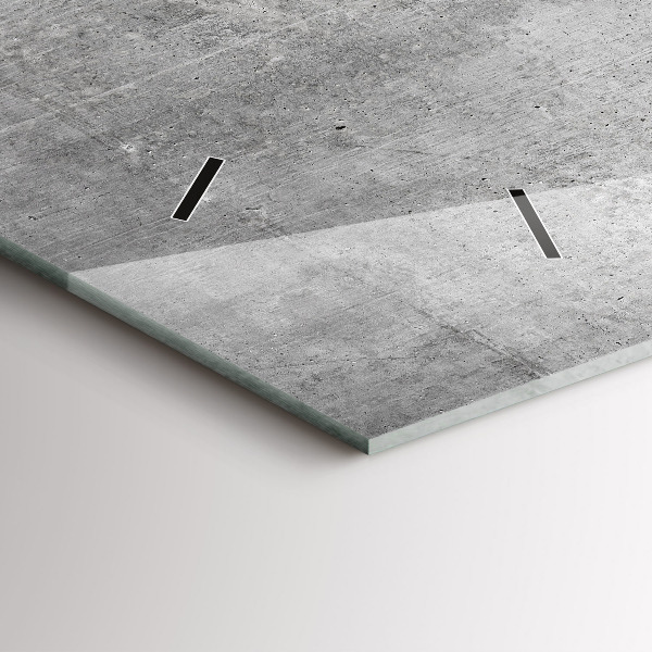 Horizontale Uhr mit motiv Rohe Wand