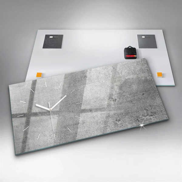 Horizontale Uhr mit motiv Rohe Wand